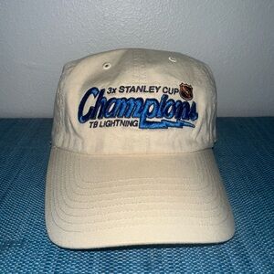 Tampa Bay Lightning Stanley Cup Champions Beige 47 Brand Hat